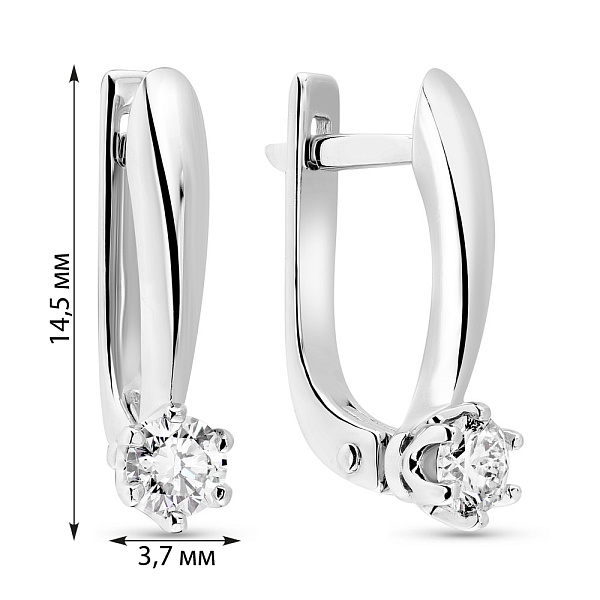 Серьги из белого золота с бриллиантами (арт. 2191249202) – изображение 4
