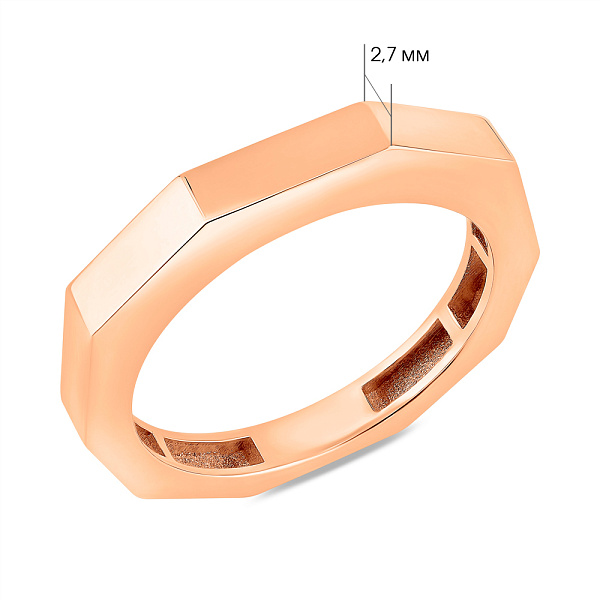 Золота каблучка без каменів (арт. 156389) – зображення 4