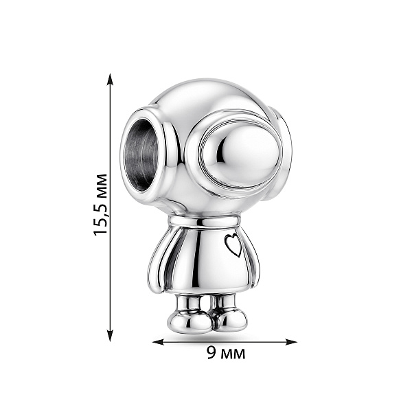 Серебряный шарм Космо Томми (арт. 7903/4605) – изображение 2