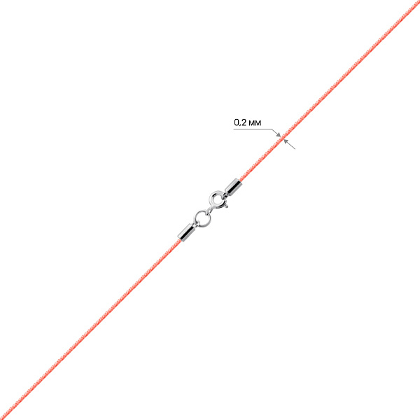 Ювелірний шнурок зі срібними вставками (арт. 7307/79052-229/3р) – зображення 2