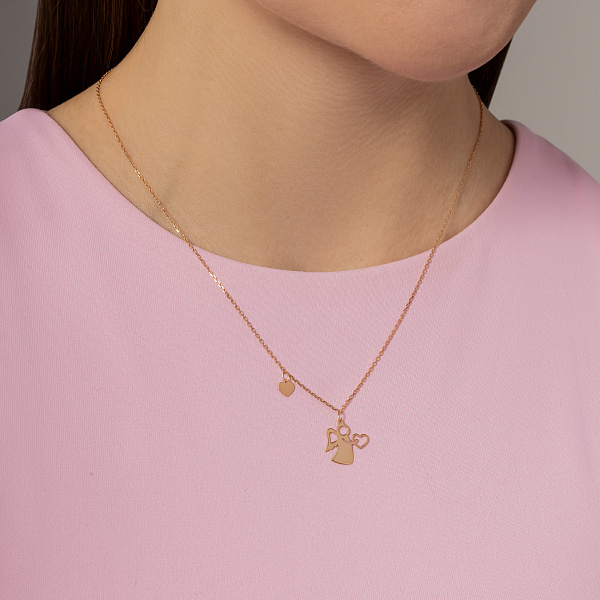 Колье Ангел из красного золота (арт. 352543) – изображение 3