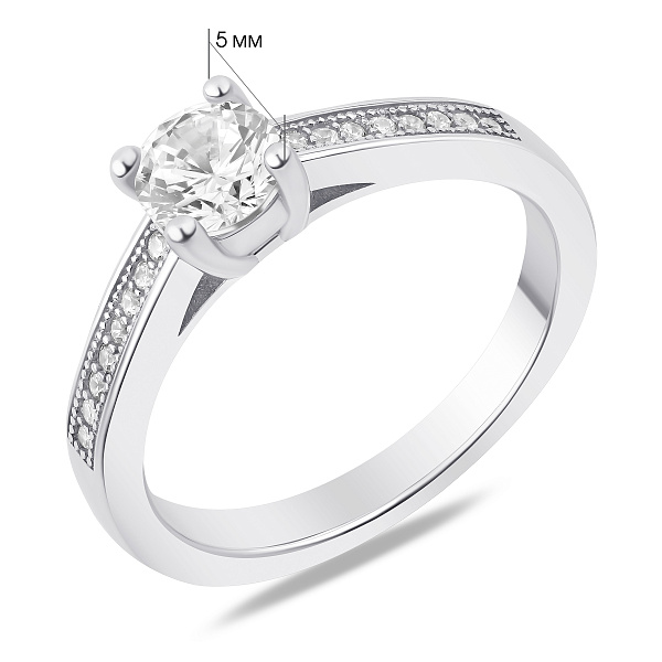 Серебряное кольцо с фианитами (арт. 7501/8647) – изображение 2