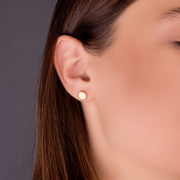 Золотые серьги-пусеты (арт. 1091004) – изображение 2