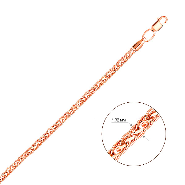 Золотий браслет на ногу (арт. ц313502н) – зображення 2