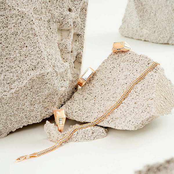 Печатка з червоного золота з діамантом (арт. К170042005) – зображення 4