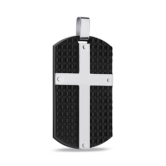 Фото Серебряный кулон с ониксом (арт. 7503/4000о)