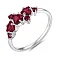 Серебряное кольцо с россыпью рубинов (арт. 7501/2157830Р) – изображение 1