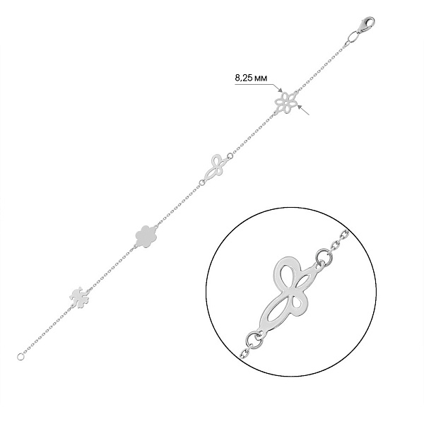 Браслет из белого золота (арт. 321945б) – изображение 2