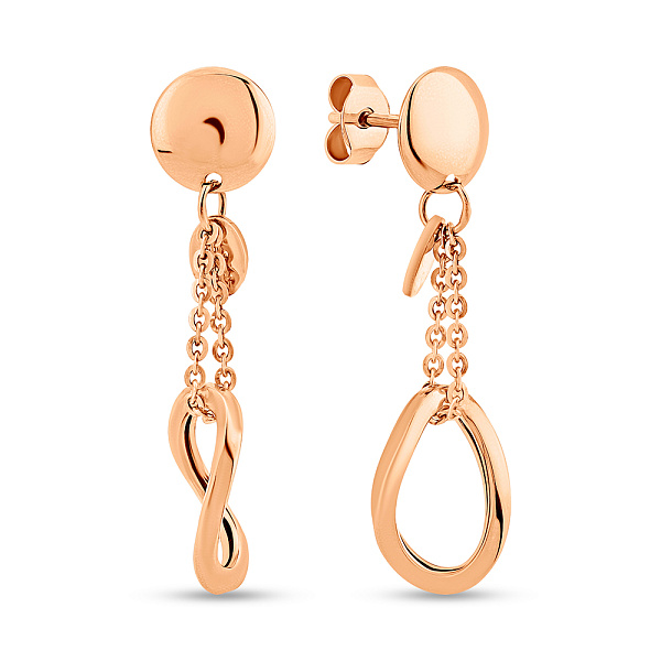 Золотые серьги без камней (арт. 1091583) – изображение 1