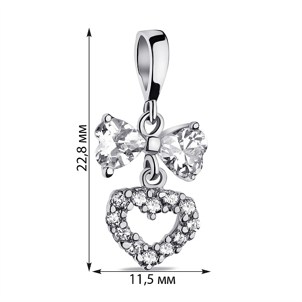 Серебряный подвес с фианитами (арт. 7503/П2Ф/027) – изображение 2