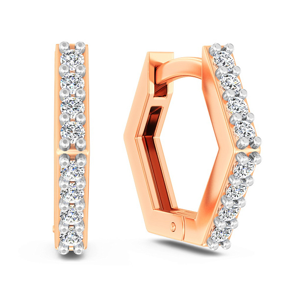 Золотые серьги с фианитами (арт. 110566) – изображение 1