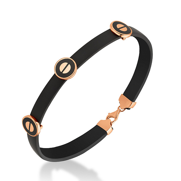 Каучуковый браслет с золотом (арт. 326288еч) – изображение 1