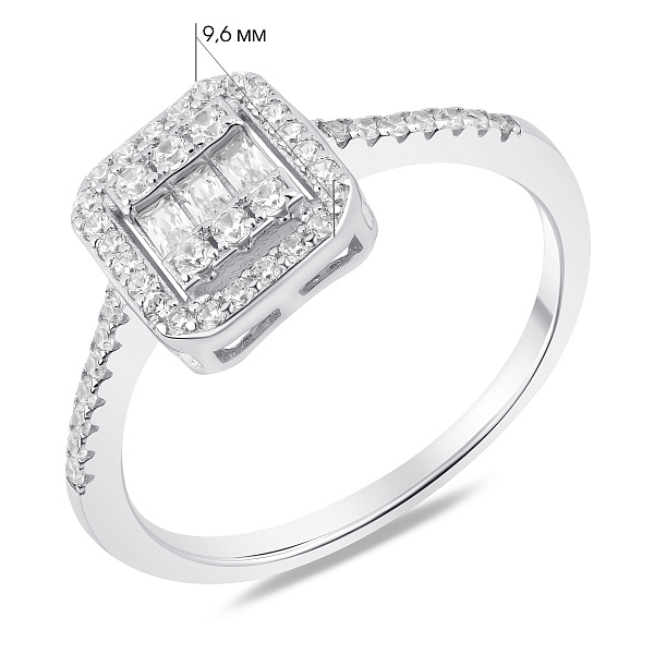 Серебряное кольцо с фианитами (арт. 7501/8638) – изображение 2