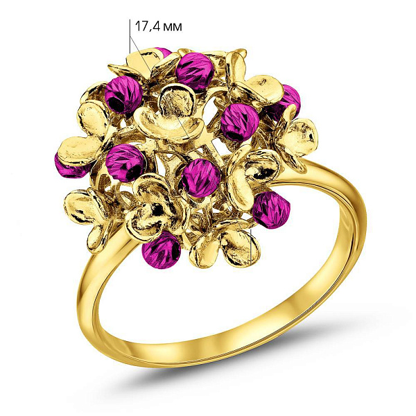 Кольцо из желтого золота Francelli (арт. 156558жмлн) – изображение 8