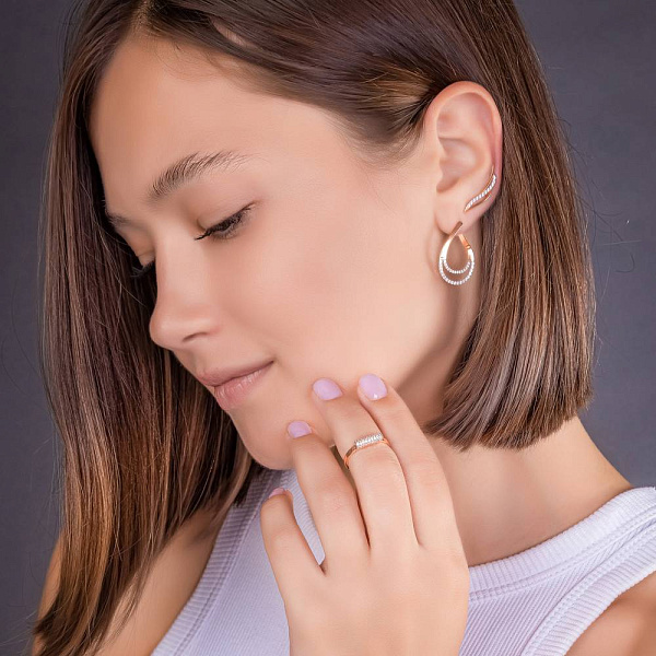 Золоті сережки клаймбери (арт. 2106184101) – зображення 3