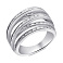 Серебряное широкое кольцо с фианитами (арт. 7501/6821) – изображение 1