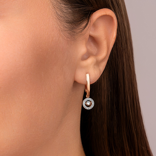 Золотые серьги с бриллиантами (арт. 2109479201) – изображение 2