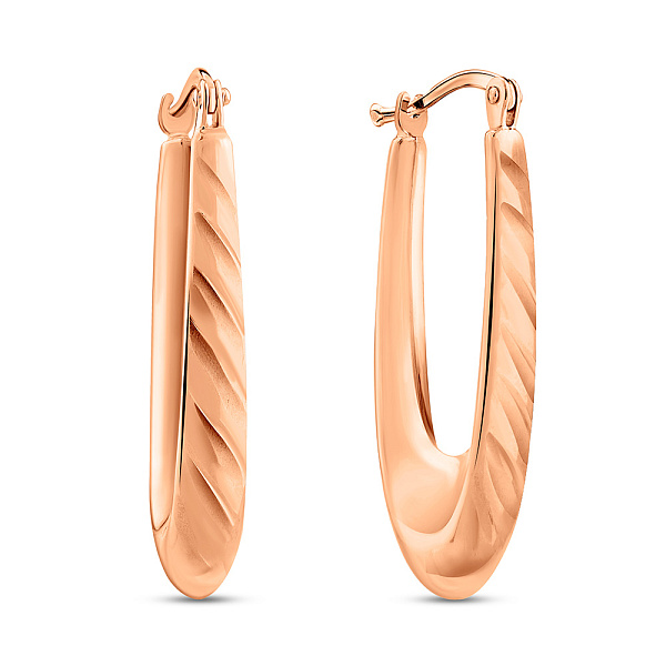 Золотые серьги без камней (арт. 109464/25) – изображение 1