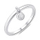 Серебряное кольцо с одним фианитом (арт. 7501/6953) – изображение 1
