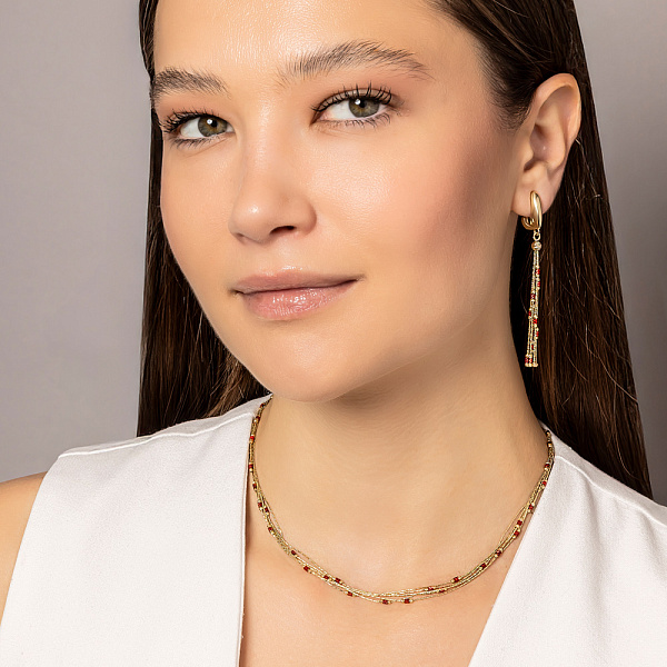 Золотые серьги Francelli в комбинированном цвете металла (арт. 108031жк) – изображение 3