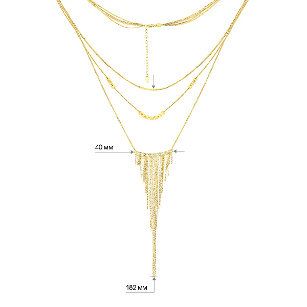 Золоте кольє Francelli без каменів (арт. 352987ж) – зображення 4