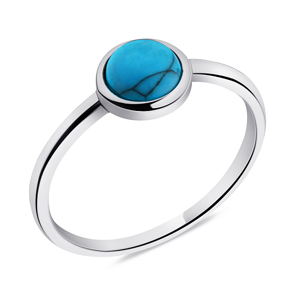 Каблучка зі срібла з бірюзою (арт. 7501/6638Б) – зображення 1