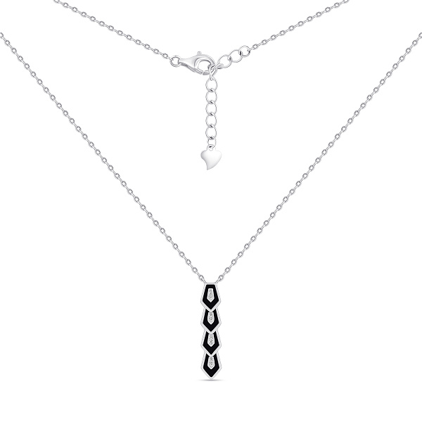 Серебряное колье с эмалью (арт. 7507/2373еч) – изображение 1