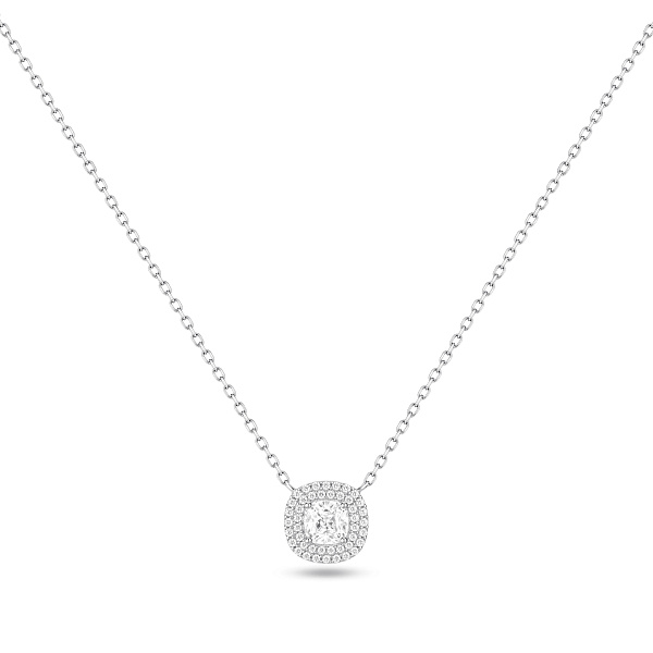 Серебряное колье с подвеской с фианитом (арт. 7507/2637) – изображение 1