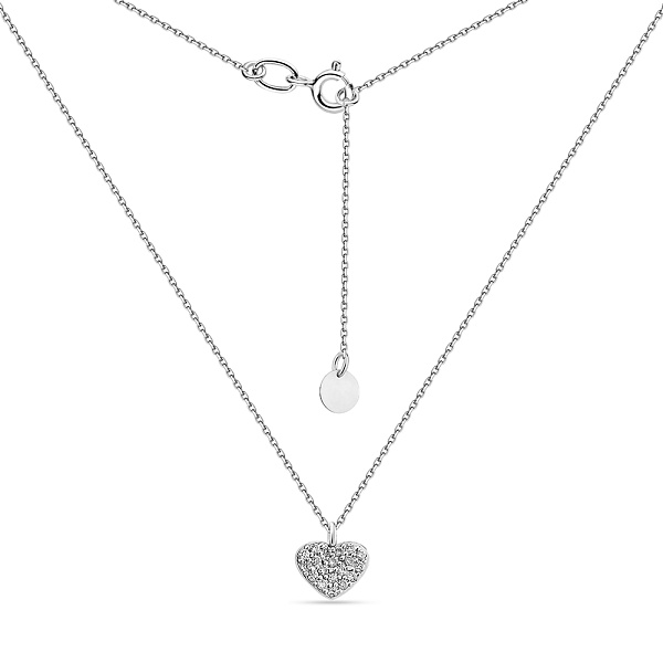 Золоте кольє Серце з діамантами (арт. Ц011479005б) – зображення 2