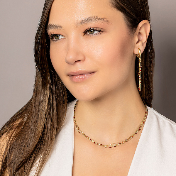 Золотые серьги Francelli в комбинированном цвете металла (арт. 108031жк) – изображение 5