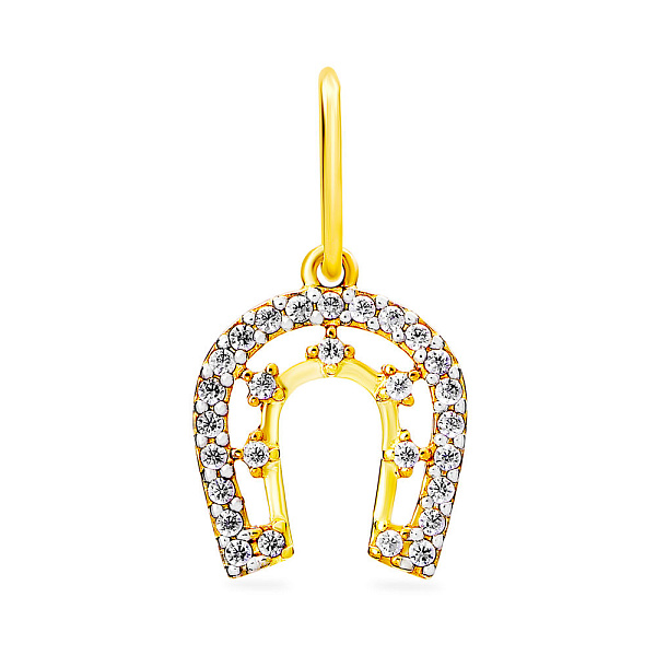 Золотая подвеска "Подкова" (арт. 440435ж) – изображение 1