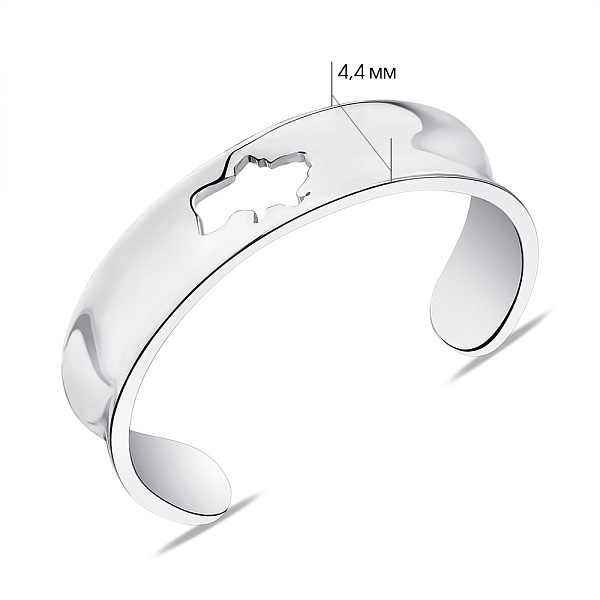 Кольцо из серебра Карта Украины (арт. 7501/К2/2054) – изображение 2