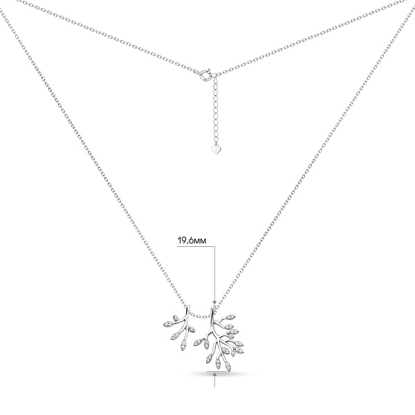 Серебряное колье с подвесками с фианитами (арт. 7507/2532) – изображение 3