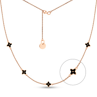 Колье из красного золота с эмалью (арт. 200035Д)