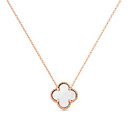 Фото Колье Клевер из красного золота с перламутром (арт. 361496/10п)