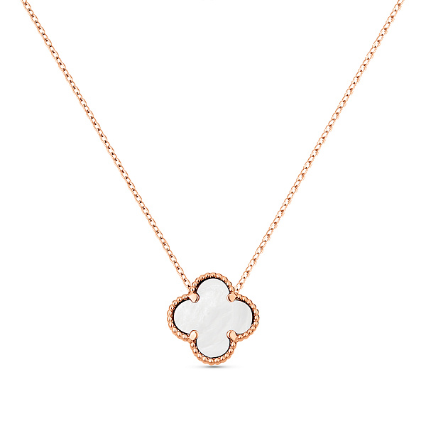 Колье Клевер из красного золота с перламутром (арт. 361496/10п) – изображение 1