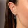 Золоті сережки з чорними діамантами (арт. 2104995202ч) – зображення 2