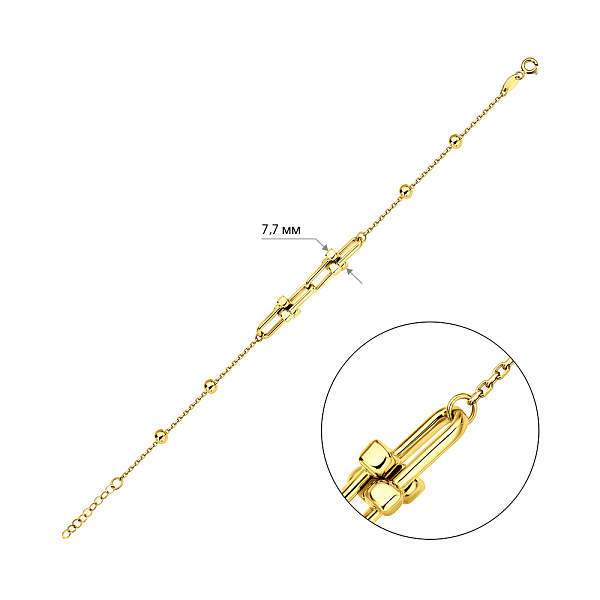 Браслет из желтого золота без камней (арт. 3261306ж) – изображение 3