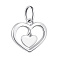 Серебряный подвес Сердце (арт. 7503/П2/1016) – изображение 1