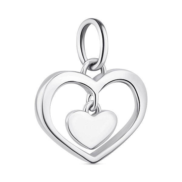 Серебряный подвес Сердце (арт. 7503/П2/1016) – изображение 1