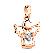 Фото Золота підвіска Янгол з фіанітами (арт. 440498)