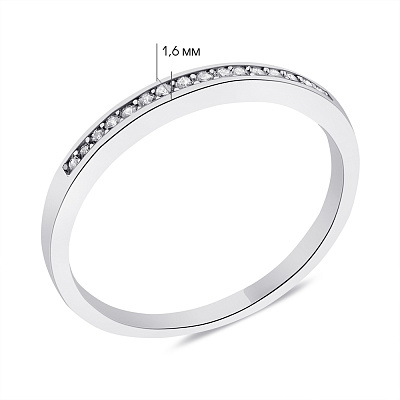Серебряное кольцо с дорожкой из фианитов (арт. 7501/6138)