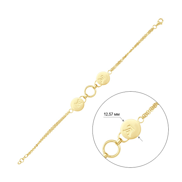 Браслет из желтого золота (арт. 324476ж) – изображение 2