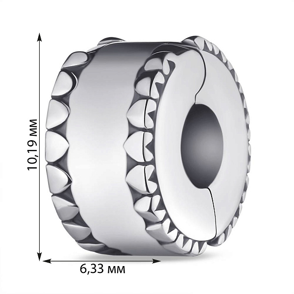 Срібний шарм без каміння (арт. 7903/3285) – зображення 2