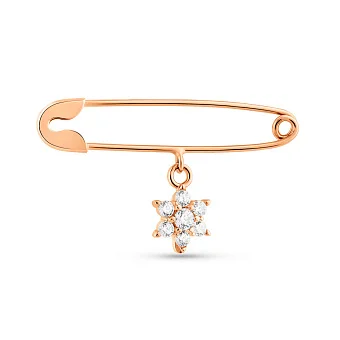 Золотая булавка с фианитами (арт. 280239)