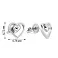 Сережки-пусети «Сердечка» з білого золота (арт. 107218б) – зображення 2