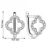 Серьги из белого золота с фианитами (арт. 111210б) – изображение 2