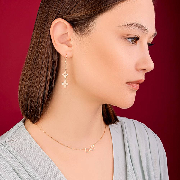 Колье Бесконечность из красного золота (арт. 352540) – изображение 4