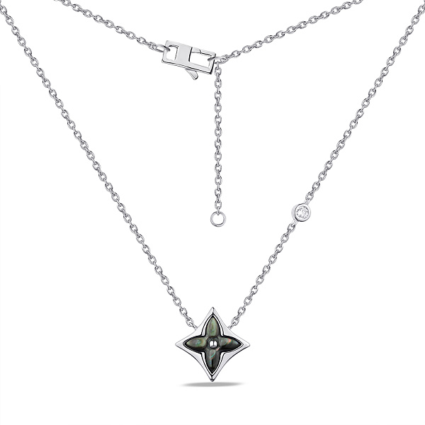 Колье из серебра с черным перламутром (арт. 7507/791пч) – изображение 2