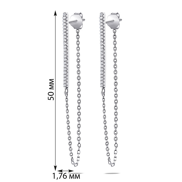 Серебряные серьги Trendy Style с фианитами (арт. 7518/5537) – изображение 2
